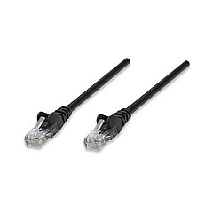 Intellinet 50 Ft Black Cat5e Snagless Patch Cable (320795)