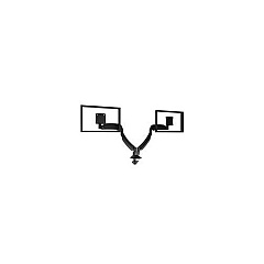 Chief Manufacturing K1 Desk Mnt Dual Disp Dual 2l Arms/blk (K1D220B)