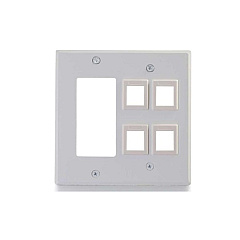 C2G Double Gang Decora White W/4 Ks (41341) C2G Double Gang Decora White W/4 Ks (41341)