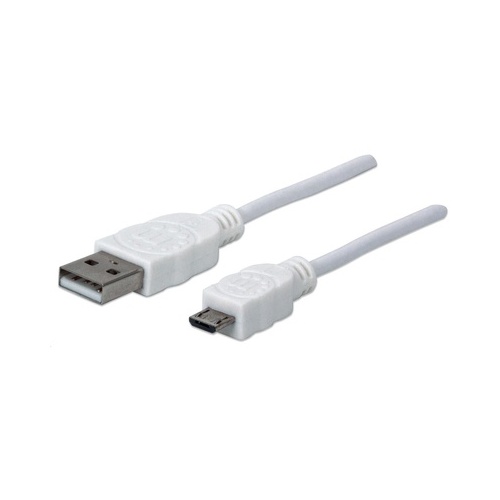 Manhattan - Strategic 3.3 Ft Usb 2.0 Cbl Am-micro Bm Wht (323987)