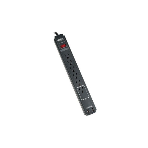 Tripp Lite 6-outlet Surge 6ft Cord 990j 2xusb Taa (TLP606USBBTAA)