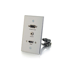 C2G Hdmi, Vga + 3.5mm Single Gang Wall Plate (60144) C2G Hdmi, Vga + 3.5mm Single Gang Wall Plate (60144)