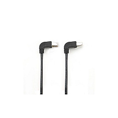 Black Box Cat5e 100-mhz Molded Angled Stranded Ethernet Patch Cable - Shielded (f/utp), Cm Pvc (rj45 M/m), Black, 3-ft. (0.9-m) (EVNSL27ES-0003-90DU)