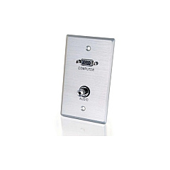C2G Vga & 3.5mm Pass Thru Single Wall Plate (40505) C2G Vga & 3.5mm Pass Thru Single Wall Plate (40505)
