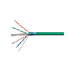 Monoprice Cat6a Ethernet Bulk Cable - Solid_ 550mhz_ F/utp_ Cmr_ Riser Rated_ Pure Bare Copper Wire_ 10g_ 23awg_ 1000ft_ Green (ul) (taa) (18596)