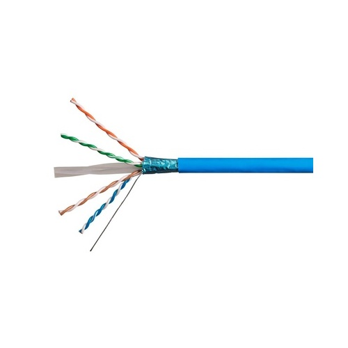 Monoprice Cat6 Ethernet Bulk Cable - Solid_ 550mhz_ Stp_ Cmr_ Riser Rated_ Pure Bare Copper Wire_ 23awg_ No Logo_ 1000ft_ Blue (18608)
