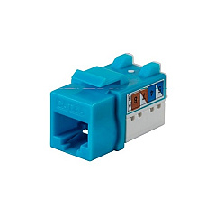 Monoprice Cat6a 90 Degree Unshielded Punch Down Keystone Jack_ Dual Type Idc_ 25 Pack_ Blue (24506)
