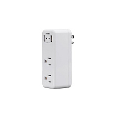 Monoprice 2 Outlet Power Wall Tap With 2 Port 2.4 Usb Charger_ White (27865)