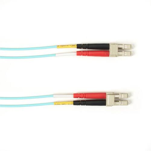 Black Box Om4 50/125 Multimode Fiber Optic Patch Cable - Lszh, Lc To Lc, Aqua, 2-m (6.5-ft.), Gsa, Taa, Non-returnable/non-cancelable (FLZHM4002MLCLCAQ)