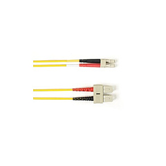 Black Box Os2 9/125 Singlemode Fiber Optic Patch Cable - Lszh, Sc To Lc, Yellow, 3-m (9.8-ft.), Gsa, Taa, Non-returnable/non-cancelable (FOLZHSM-003M-SCLC-YL)