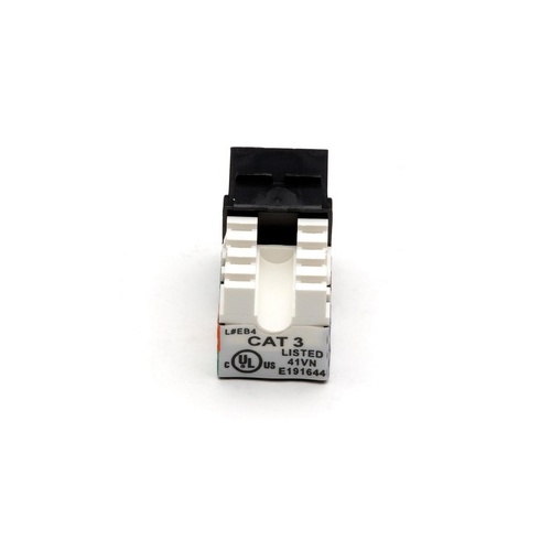 Black Box Cat3 Jack - Unshielded, Black, Taa (FMT365-R2)