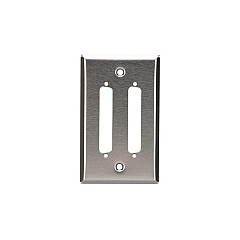 Black Box Wallplate - Stainless Steel, Db37, Single-gang, 2-port, Gsa, Taa (WP091) Black Box Wallplate - Stainless Steel, Db37, Single-gang, 2-port, Gsa, Taa (WP091)