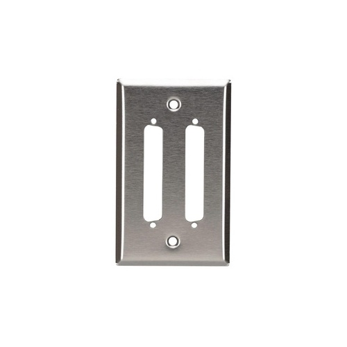 Black Box Wallplate - Stainless Steel, Db37, Single-gang, 2-port, Gsa, Taa (WP091)