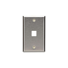 Black Box Keystone Wallplate - Stainless Steel, Single-gang, 1-port, Gsa, Taa (WP370)