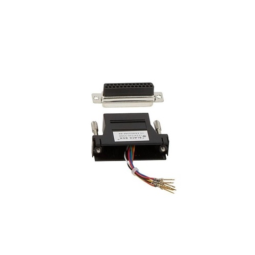 Black Box Modular Adapter Kit - Db25 Female To Rj45 Female, Black (FA4525F-BK)