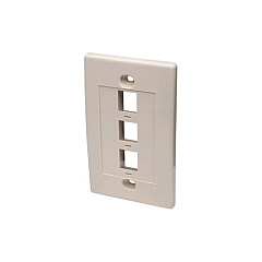 Intellinet 3 Outlet Ivory Wall Plate (162944)