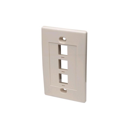 Intellinet 3 Outlet Ivory Wall Plate (162944)
