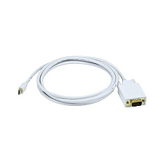 Monoprice 6ft 32awg Mini Dp To Vga Cable - White (6003)