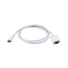 Monoprice 6ft 28awg Dp To Vga Cable - White (6019)
