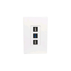 Tripp Lite 3-port Single-gang Keystone Wallplate (N080103)