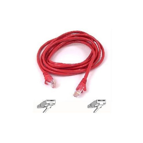 Belkin Cable,cat5e,utp,rj45m/m,3 ,gry/red,patch (A3L791-03-RDS)