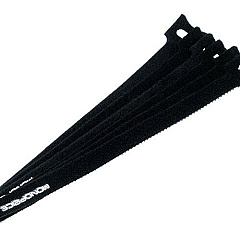 Monoprice Hook&loop Cable Ties,9in 50pack Black (6464)