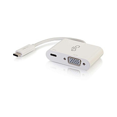 C2G Usb-c To Vga+usb-c Charging White (29534) C2G Usb-c To Vga+usb-c Charging White (29534)