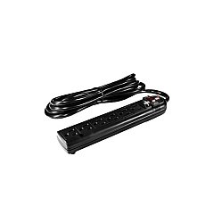 Weltron 6-outlet Surge Protector Power Strip 10f (WSP600PLF10BK)