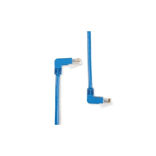 Black Box Cat5e 100-mhz Molded Angled Stranded Ethernet Patch Cable - Unshielded (utp), Cm Pvc (rj45 M/m), Blue, 1-ft. (0.3-m) (EVNSL21E000190DU)