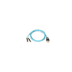 Black Box Om3 50/125 Multimode Fiber Optic Patch Cable - Ofnr Pvc, St To Sc, Aqua, 3-m (9.8-ft.) (EFNT010-003M-STSC)
