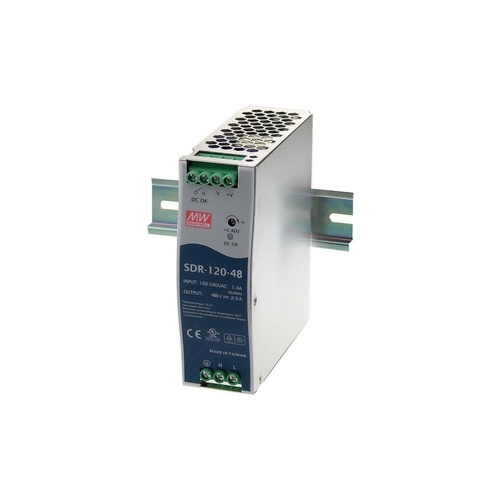 Black Box Din Rail Industrial Power Supply - 120w, 48vdc, Non-returnable/non-cancelable (SDR-120-48)