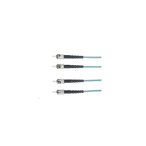 Black Box Om3 50/125 Multimode Fiber Optic Patch Cable - Ofnr Pvc, St To St, Aqua, 5-m (16.4-ft.) (EFNT010-005M-STST)