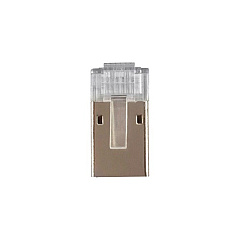 Monoprice 8p8c Shielded Rj45 Plug With Inserts For Cat6a Ethernet Cable 25pcs/pack (34417)