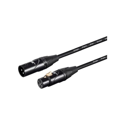 Monoprice Stage Right By Starquad Xlr Microphone Cable_ Optimized For Analog Audio - Gold Contacts_ Xlr-m To Xlr-f_ 24awg_ 10ft_ Black (35317)