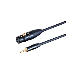 Monoprice Stage Right By On Tour Cables - Xlr Female To 1/8in Trs Male Connector_ 24awg_ Black_ 3ft (35802)