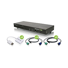 Iogear 8-port Kvm Supports Vga & Dp (GCS1808DPKITU)