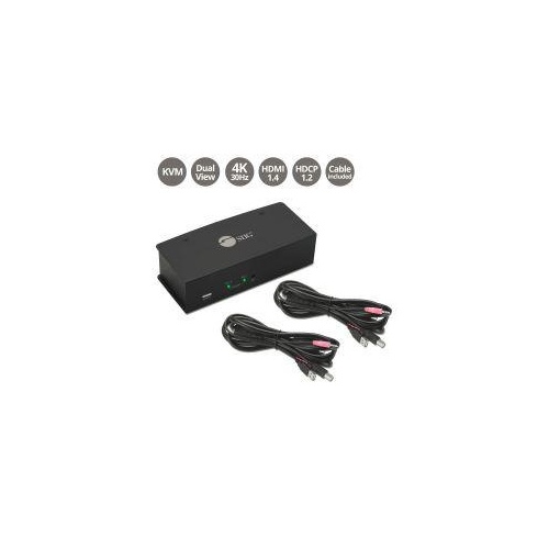 SIIG 2x1 Dual View Usb Hdmi Kvm Switch 4k (CEKV0711S1)