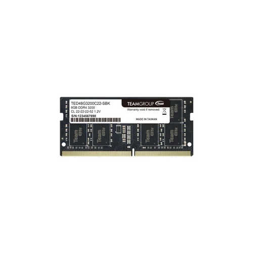 Tech Data Corporation Teamgroup Elite 8gb 260-pin Ddr4 So-dimm Ddr4 3200 (pc4 25600) Laptop Memory Module (TED48G3200C22S01)