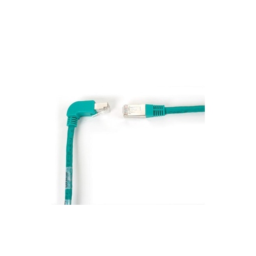 Black Box Cat6 250-mhz Molded Angled Stranded Ethernet Patch Cable - Shielded (s/ftp), Cm Pvc (rj45 M/m), Green, 10-ft. (3.0-m) (EVNSL212S-0010-90DS)