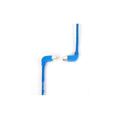 Black Box Cat6 250-mhz Molded Angled Stranded Ethernet Patch Cable - Shielded (s/ftp), Cm Pvc (rj45 M/m), Blue, 15-ft. (4.6-m) (EVNSL216S-0015-90DU)