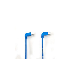 Black Box Cat5e 100-mhz Molded Angled Stranded Ethernet Patch Cable - Shielded (f/utp), Cm Pvc (rj45 M/m), Blue, 3-ft. (0.9-m) (EVNSL21ES-0003-90DD)