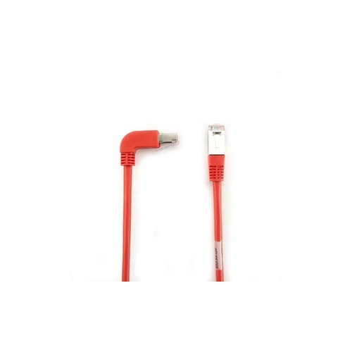 Black Box Cat5e 100-mhz Molded Angled Stranded Ethernet Patch Cable - Shielded (f/utp), Cm Pvc (rj45 M/m), Red, 6-ft. (1.8-m) (EVNSL23ES-0006-90DS)