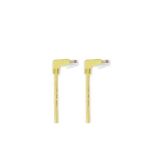 Black Box Cat6 250-mhz Molded Angled Stranded Ethernet Patch Cable - Unshielded (utp), Cm Pvc (rj45 M/m), Yellow, 15-ft. (4.6-m) (EVNSL246-0015-90DD)