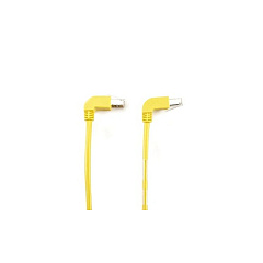 Black Box Cat5e 100-mhz Molded Angled Stranded Ethernet Patch Cable - Shielded (f/utp), Cm Pvc (rj45 M/m), Yellow, 3-ft. (0.9-m) (EVNSL24ES-0003-90DU)
