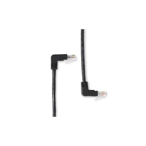 Black Box Cat5e 100-mhz Molded Angled Stranded Ethernet Patch Cable - Unshielded (utp), Cm Pvc (rj45 M/m), Black, 6-ft. (1.8-m) (EVNSL27E-0006-90DU)