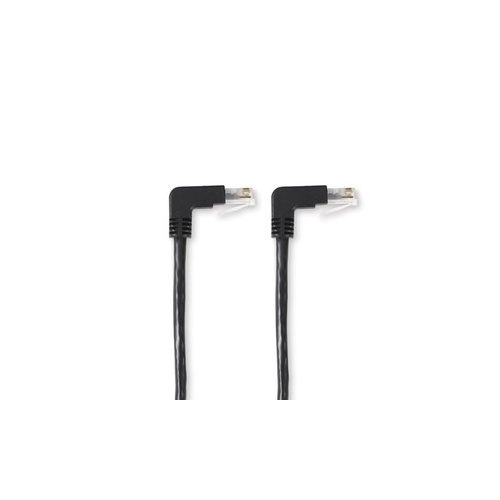 Black Box Cat5e 100-mhz Molded Angled Stranded Ethernet Patch Cable - Unshielded (utp), Cm Pvc (rj45 M/m), Black, 15-ft. (4.6-m) (EVNSL27E-0015-90DD)