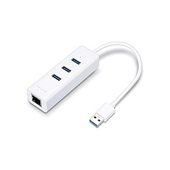 TP-Link 3-port Hub Gigabit Ethernet Adapter (UE330) TP-Link 3-port Hub Gigabit Ethernet Adapter (UE330)