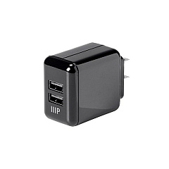 Monoprice 2-port Usb Wall Charger 4.2a, Black (15518)