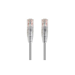 Monoprice Slimrun Cat6 Ethernet Patch Cable_ Snagless Rj45_ Stranded_ 550mhz_ Utp_ Pure Bare Copper Wire_ 28awg_ 2ft_ Gray (13524)