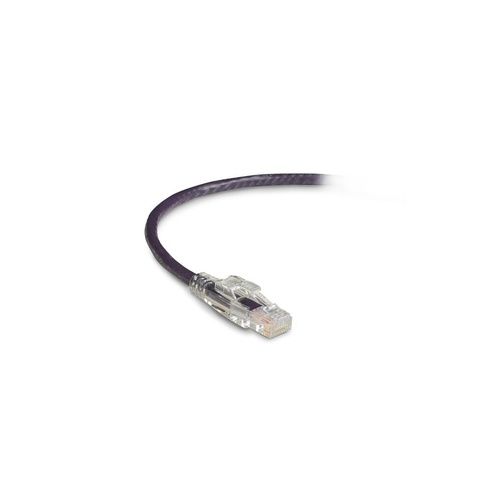 Black Box Cat6 550-mhz Locking Snagless Stranded Ethernet Patch Cable-unshielded (utp), Cm Pvc (rj45 M/m), Purple, 4-ft. (1.2-m) (C6PC70-VT-04)